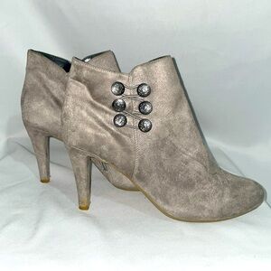 Grey Suade Bootie
